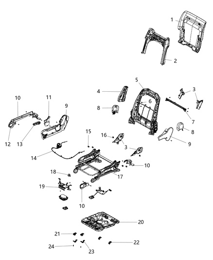 Frame Front Seat Back