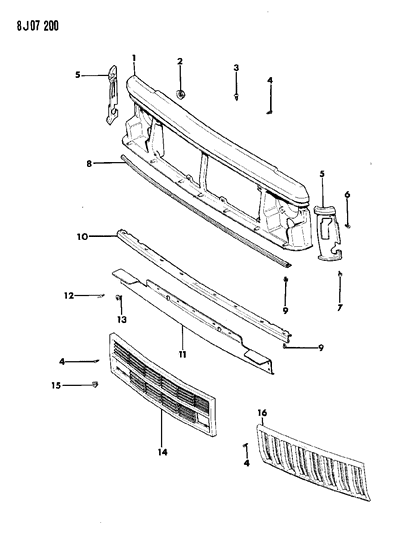 Moulding, Grille, Right
