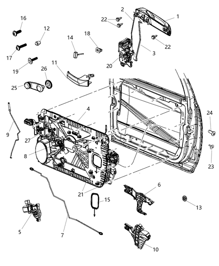 New 2018 Fits Chrysler 1500 Handle-Exterior Door - Part # 1GH21MBJAD