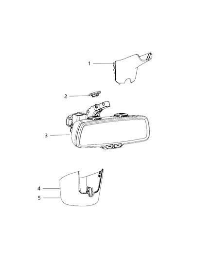 New 2015 Fits Chrysler Grand Cherokee Inside Rear View Mirror - Part # 68102497AB