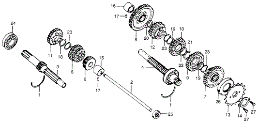 Gear, Countershaft Second (36T)