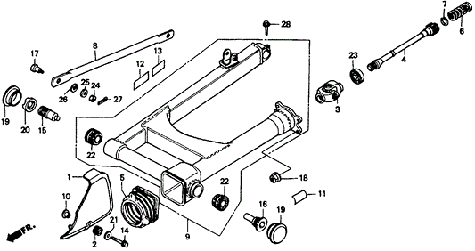 Swingarm Assy. *Nh1* (Black)(Replaces 52100-Mm8-000Za)