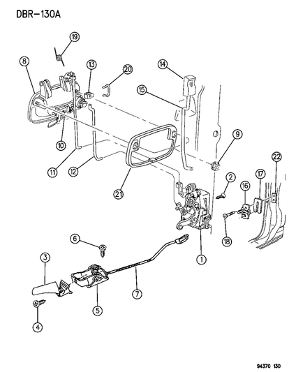 Handle Assembly, Door Inside , Right