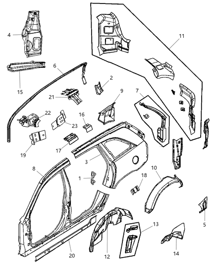Panel Body Side Aperture Rear