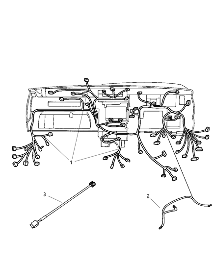 New 2009-2010 Fits Chrysler Grand Cherokee Wiring-Instrument Panel - Part # 68060815AA