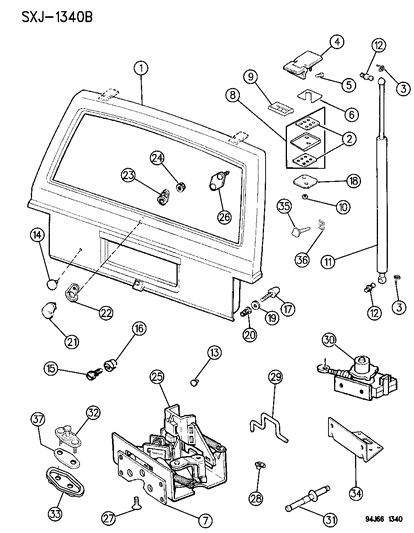 New 1994-1996 Fits Chrysler Grand Cherokee Sc.Tap/6L - Part # 6503729
