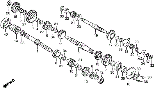 Gear, Countershaft Third (28T)