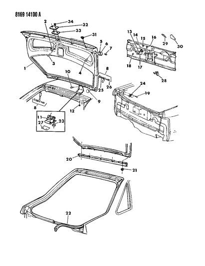 Nut, Liftgate Lock Cylinder Mounting