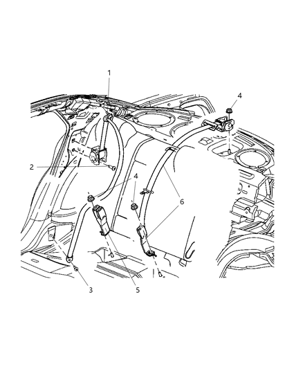Seat Belt Rear Outer