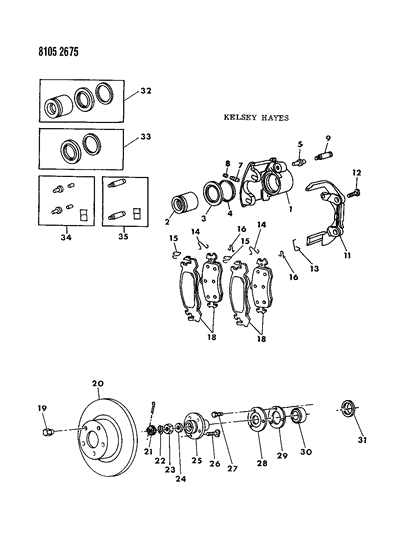 Shoe, Lining, Clip And Sensor Package, Power Disc Brakes