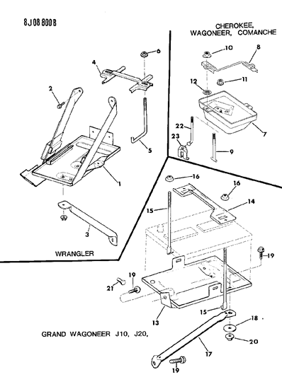 Bracket, Battery
