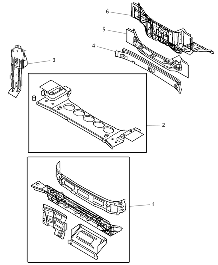 New 2001-2006 Fits Chrysler Sebring Reinfmnt-Deck Opening Panel - Part # 4878408AB