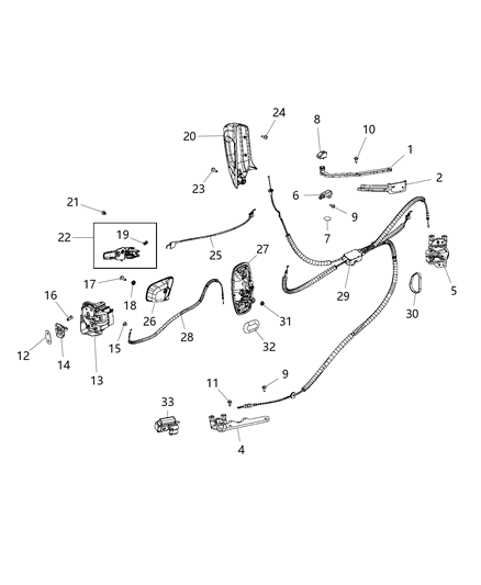 New 2015-2019 Fits Chrysler ProMaster City Handle-Inside Release - Part # 5YF90JXWAA