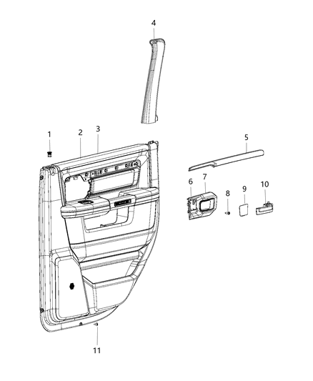 Panel Rear Door Trim