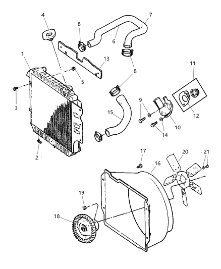 New 1997-2002 Fits Chrysler Wrangler Thermostat Outlet - Part # 52028266