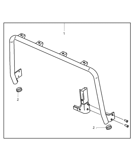New 2002-2006 Fits Chrysler Wrangler Bar Kit-Light-Windshield - Part # 82207176AB