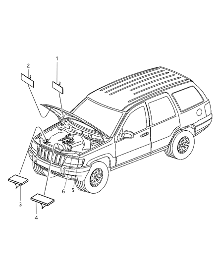 New 2008-2010 Fits Chrysler Grand Cherokee Label-Air Conditioning System - Part # 55116955AD
