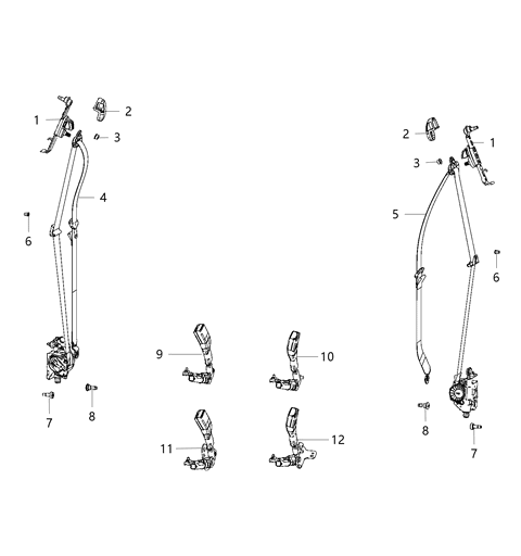 Adjuster Seat Belt Turning Loop