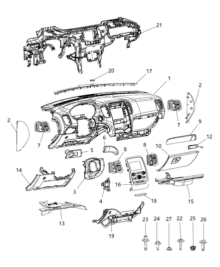 Applique Instrument Panel Inboard