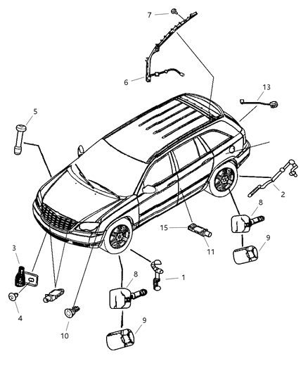 New 2005 Fits Chrysler Pacifica Sensor-Battery Temperature - Part # 4686964AB
