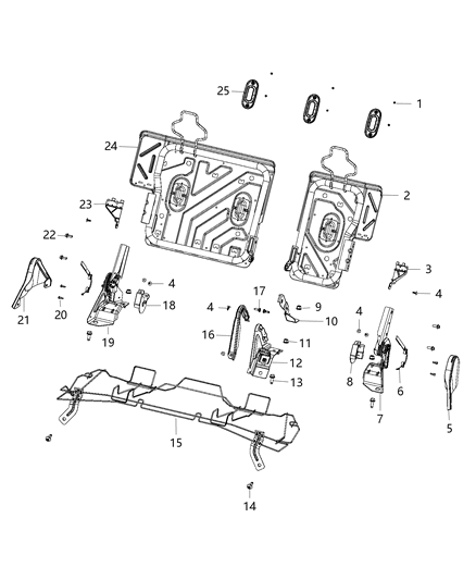New 2012-2017 Fits Chrysler Caliber, Compass, Patriot Shield-Outboard - Part # 1RW65XDVAA