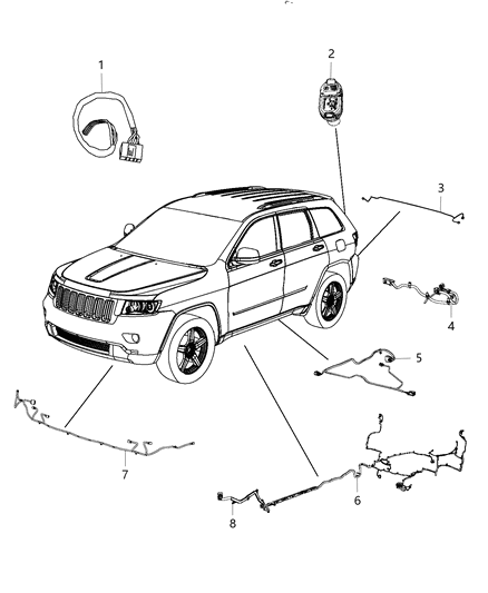 New 2016 Fits Chrysler Grand Cherokee Wiring-Jumper - Part # 68232968AD