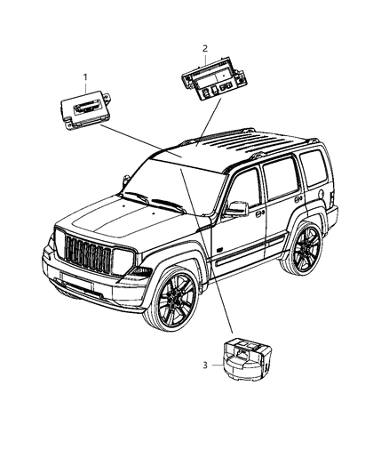 New 2008-2012 Fits Chrysler Liberty Module-Rain Sensor - Part # 5026201AH