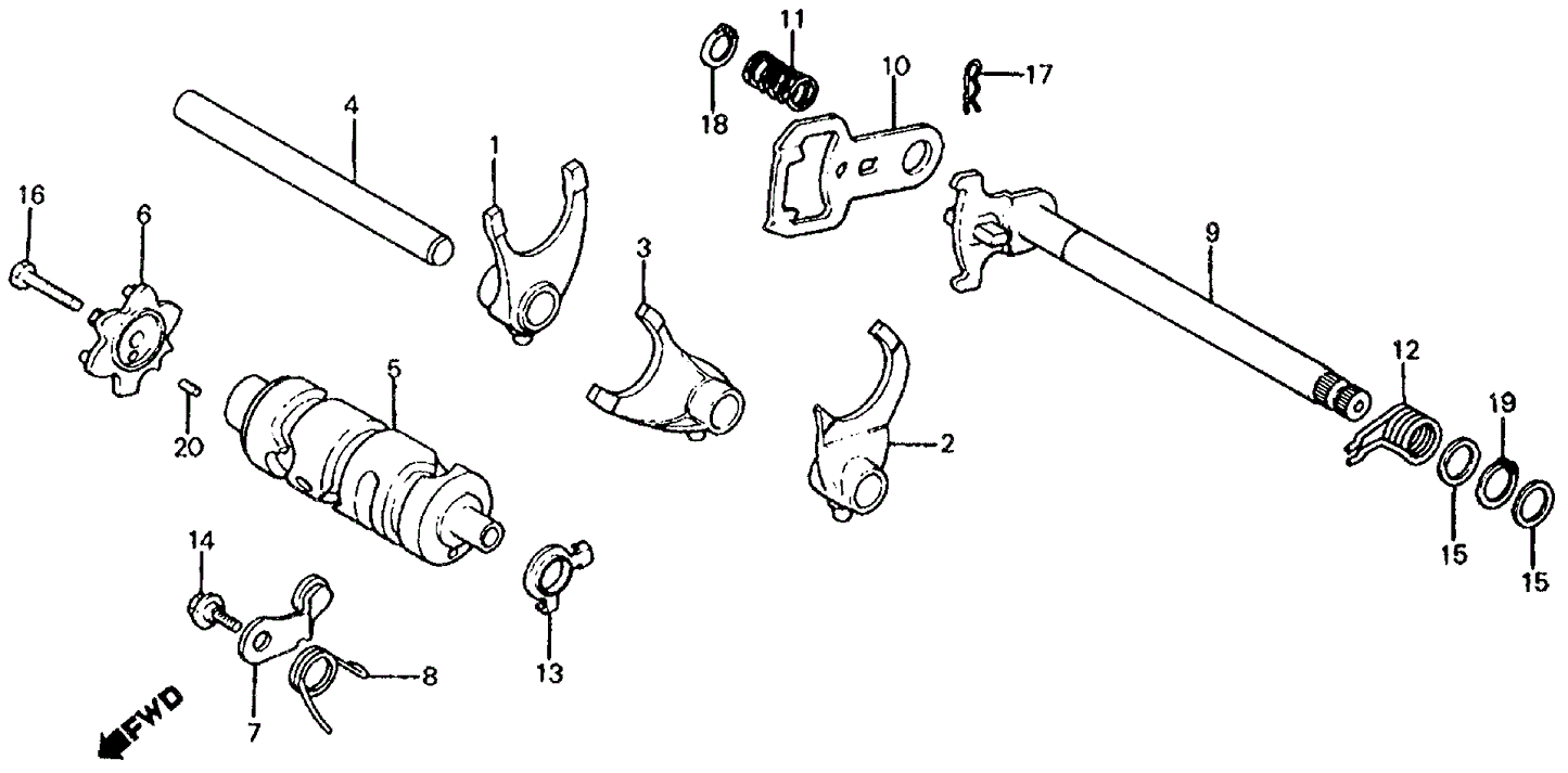 Fork, R. Gearshift