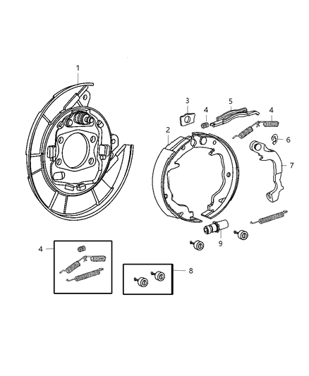 Pin Brake Shoe Hold Down