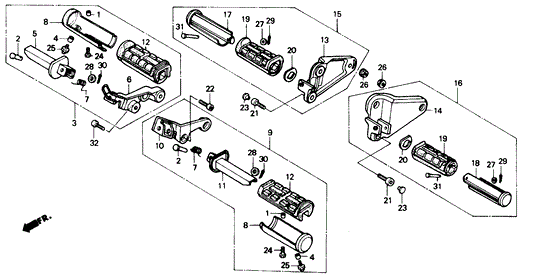 Bar, R. Pillion Step