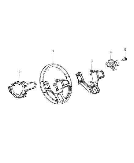New 2018 Fits Chrysler 1500 Wheel-Steering - Part # 6TS851XNAA