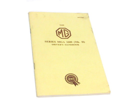 New OEM July 1961 MGA 1600 MK II Owners Operating Handbook AKD1958A