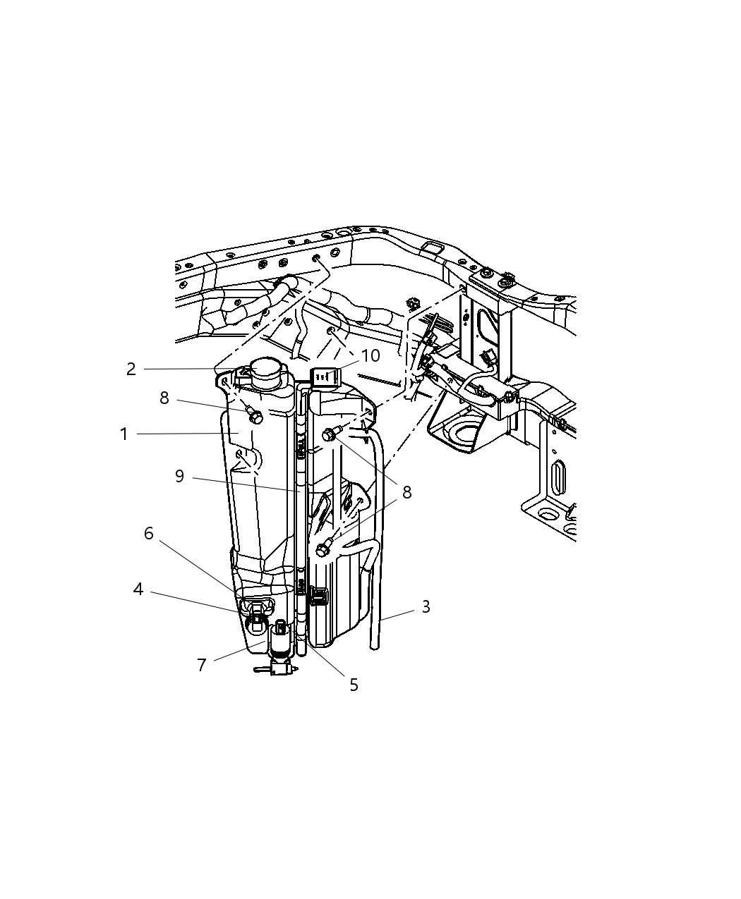 Bottle Coolant Reserve & Washer Fluid