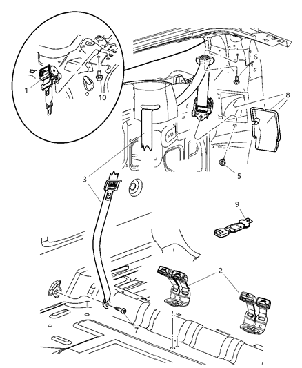 Cup Seat Belt Retractor