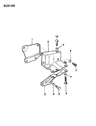 New 1984-1986 Fits Chrysler Wrangler Bracket - Part # J5355446