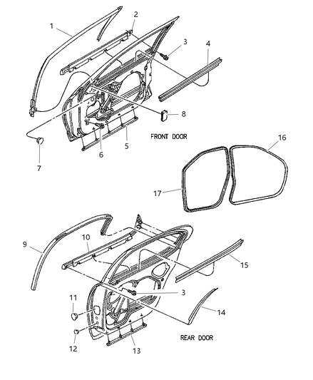 Weatherstrip Rear Door Belt