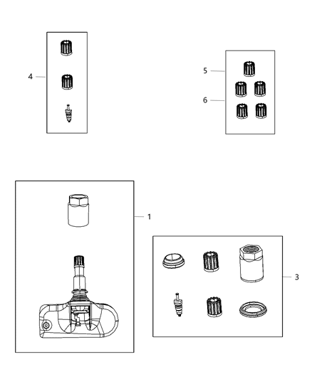 Cap Kit Valve Stem Grey