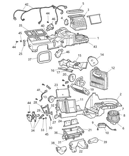 New 2000-2001 Fits Chrysler Grand Cherokee A/C Evaporator - Part # 5014744AA