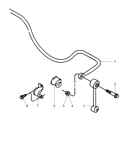 New 1997-2006 Fits Chrysler Wrangler Bar-Rear Sway - Part # 52088002