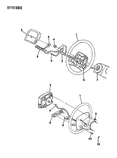 Clockspring Package, W/O Tilt (W/Speed Control Use 4504370 Clockspring)
