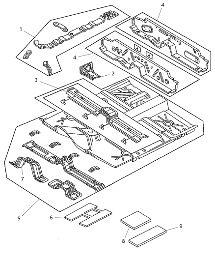 New 2003-2005 Fits Chrysler Neon Bracket-Floor Console - Part # 4783733AF