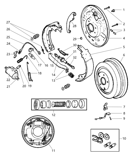 New 1984-2002 Fits Chrysler Dakota Lt Adjust-Rear Brake - Part # BHKH2526