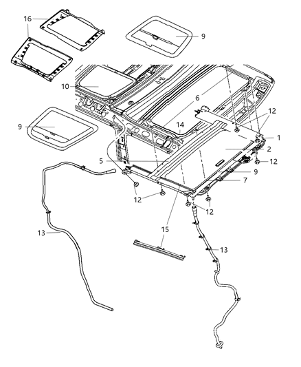 Hose Sunroof Drain