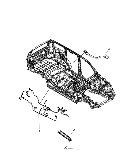 New 2008 Fits Chrysler Liberty Wiring-Body - Part # 68025443AC