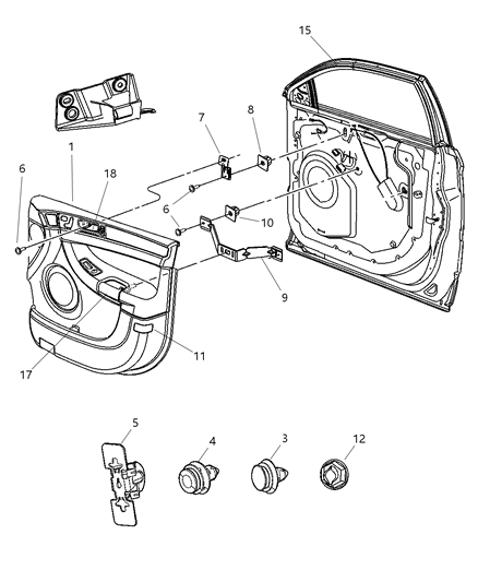 New 2006 Fits Chrysler Pacifica Kit-Handle - Part # 68039248AA