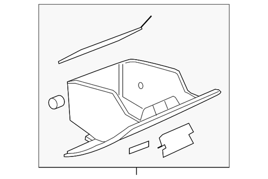Ebony Instrument Panel Compartment