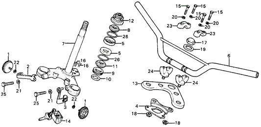 Stem, Steering *Nh1* (Black)