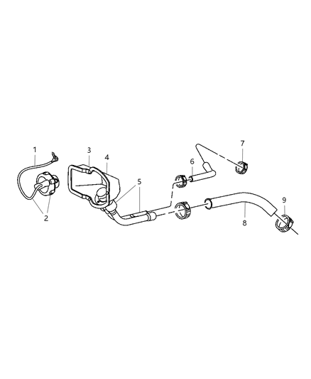 New 2010-2012 Fits Chrysler 3500, 4500, 5500 Hose-Fuel Filler - Part # 52122662AB