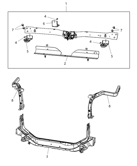 Crossmember Radiator Closure Panel