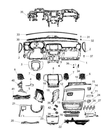 New 2014-2015 Fits Chrysler Grand Cherokee Bin-Storage - Part # 1WQ481SFAD